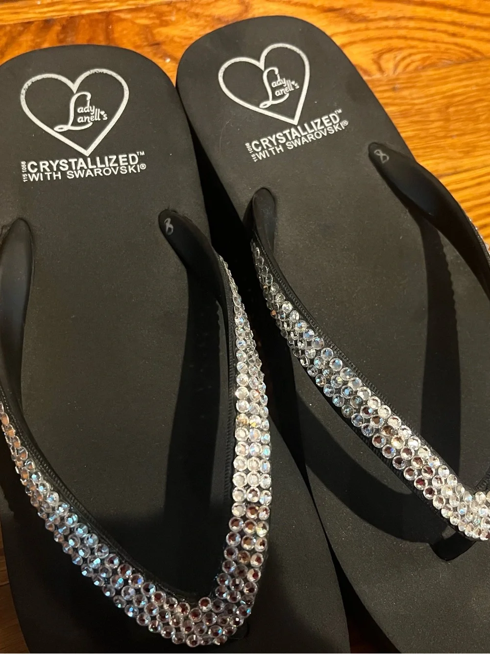 Lady Lanell’s Crystallized w/ Swarovski Platform Flip Flops